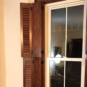 Double hung Brownstone Shutter from Americana DeVenco Shutters