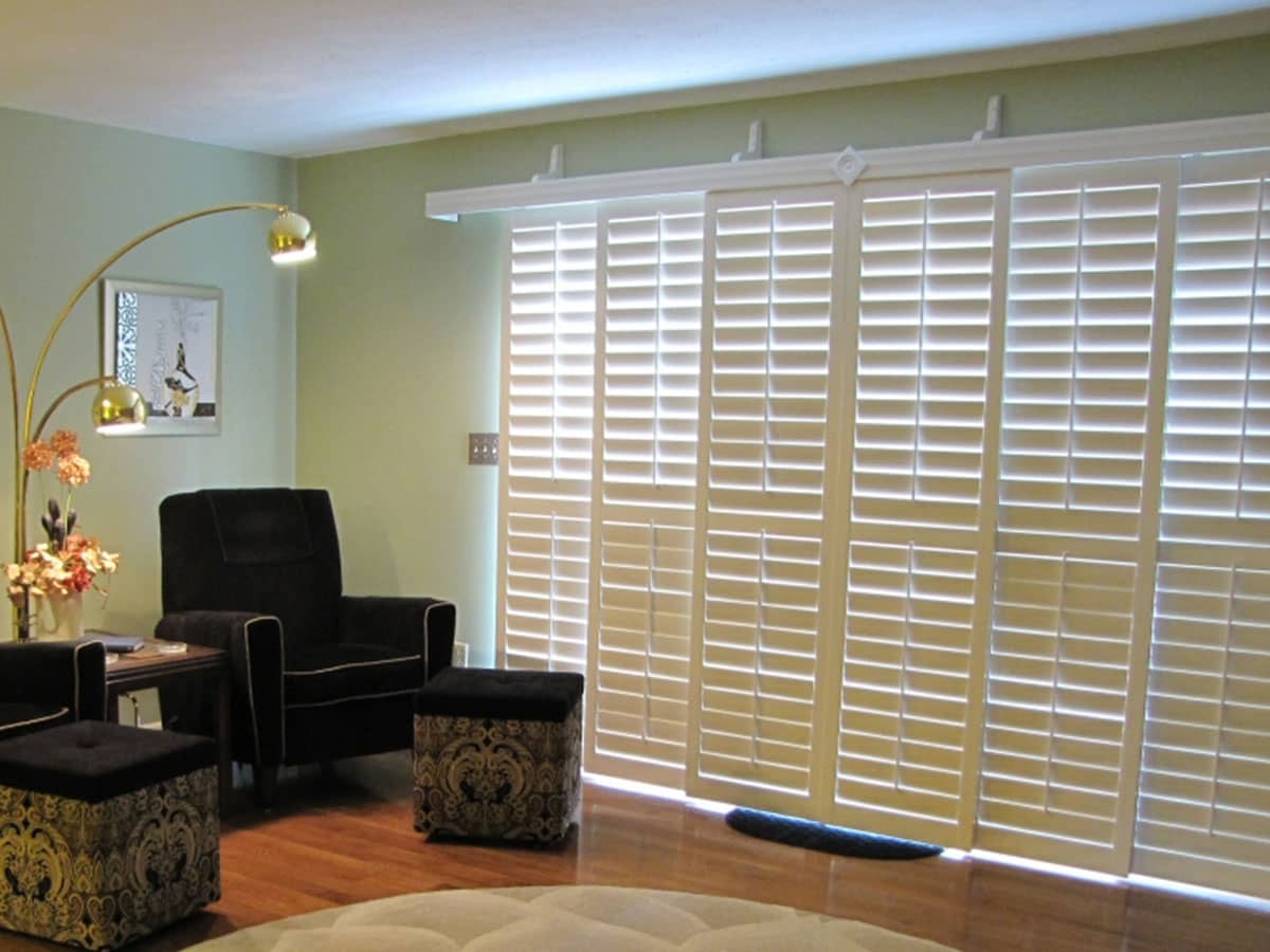 Sliding ByPass Shutters for patio doors Caribbean louvers