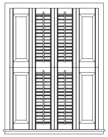 Brownstone raised panel shutter diagram